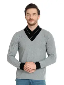 GLITO V-Neck Pullover Cotton Sweatshirt