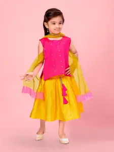 Aarika Girls Woven Design Ready to Wear Lehenga & Blouse With Dupatta