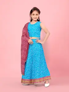 Aarika Girls Printed Ready to Wear Lehenga & Blouse With Dupatta