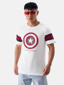 The Souled Store Captain America Printed Pure Cotton T-shirt