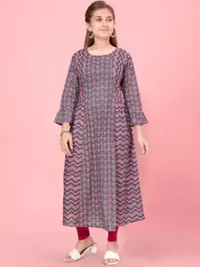 Aarika Girls Floral Printed A-Line Kurta