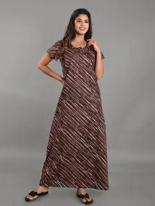 KALINI Striped Maxi Nightdress