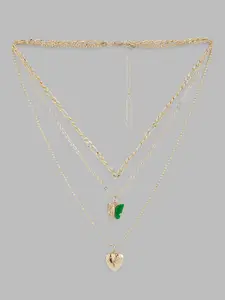 Globus Green Gold-Plated Necklace