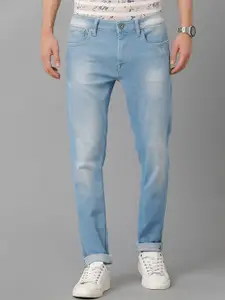 Voi Jeans Men Skinny Fit Mid-Rise Light Fade Clean Look Stretchable Jeans