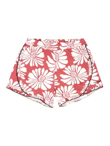 Peter England Girls Floral Printed Pure Cotton Shorts