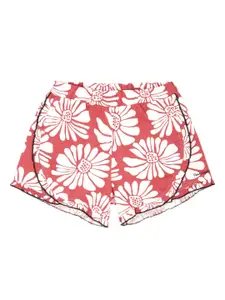 Peter England Girls Floral Printed Pure Cotton Shorts