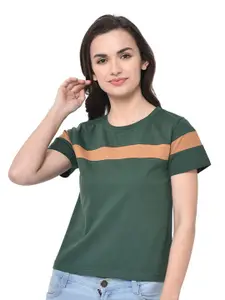 GLITO Colourblocked Relaxed Fit Cotton T-shirt