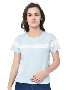 GLITO Striped Relaxed Fit Cotton T-shirt