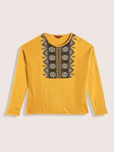 Sangria Teen Girls Yoke Design Pullover