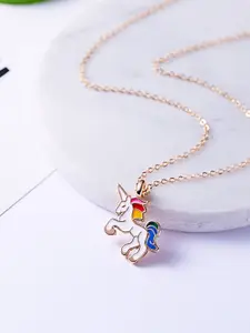 EL REGALO Enamelled Unicorn Necklace