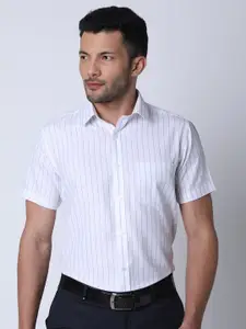 Oxemberg Classic Opaque Striped Cotton Formal Shirt