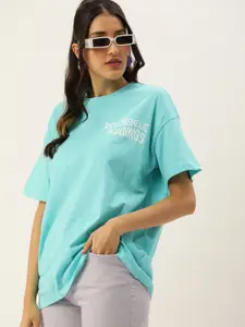 Kook N Keech Drop-Shoulder Sleeves Oversized Pure Cotton T-shirt