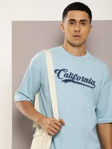 Kook N Keech Typography Printed Drop-Shoulder Sleeves Pure Cotton Oversized T-shirt