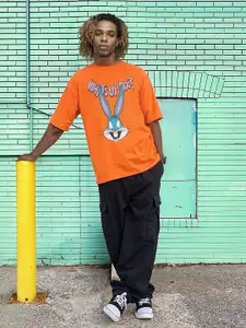 Kook N Keech Graphic Printed Drop-Shoulder Sleeves Pure Cotton Oversized T-shirt