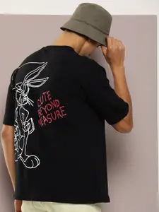 Kook N Keech Printed Back Drop-Shoulder Sleeves Pure Cotton T-shirt