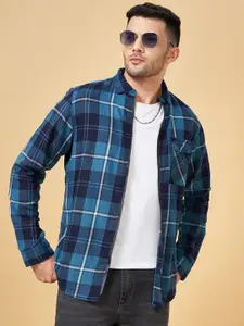 SF JEANS by Pantaloons Slim Fit Tartan Checked Cotton Casual Shirt