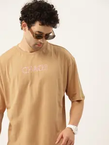 Kook N Keech Typography Printed Pure Cotton Oversized T-shirt