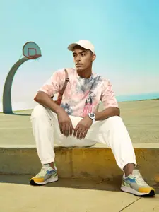 Kook N Keech Sylvester Printed & Dyed Drop-Shoulder Sleeves Pure Cotton Oversized T-shirt