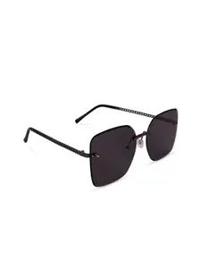 QUIRKY Women Rimless Oversized Sunglasses with UV Protected Lens FZSG050A