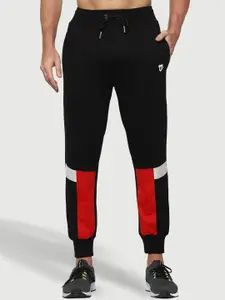 Mark Leute Men Mid-Rise Colorblocked Cotton Joggers