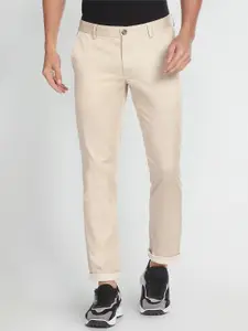 Arrow Sport Men Geometric Printed Original Slim Fit Low-Rise Casual Trousers