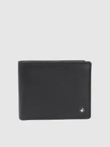 Louis Philippe Men Solid Leather Two Fold Wallet