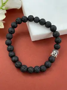 Digital Dress Room Silver Plated Buddha Charm Bracelet Rakhi