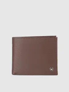 Louis Philippe Sport Men  Geometric Textured Leather Two Fold Wallet