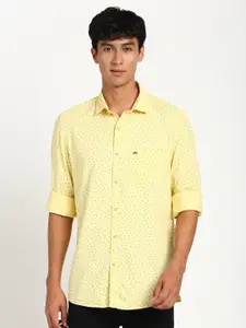 Turtle Relaxed Slim Fit Opaque Printed Cotton Casual Shirt
