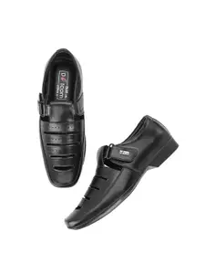 Action Men Perforations Comfort Foam Shoe-Style Sandals With Laser Cuts & Velcro Closure