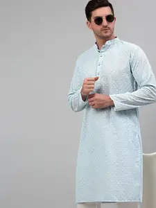 Jompers Chikankari Embroidered Pure Cotton Kurta with Churidar