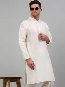Jompers Mandarin Collar Long Sleeves Dupion Silk Kurta with Churidar