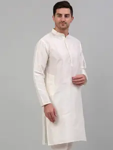 Jompers Mandarin Collar Silk Kurta