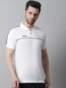 VENITIAN Polo Collar Short Sleeves Slim Fit Cotton T-shirt