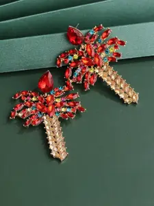 AVANT-GARDE PARIS Gold-Plated Leaf Shaped Stud Earrings