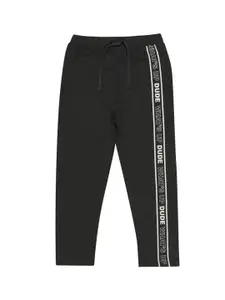 Bodycare Boys Side Panel Printed Details Cotton Track Pants