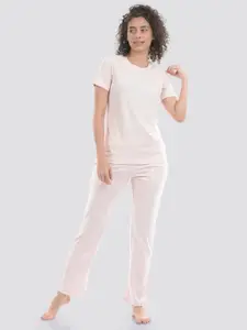 ONEWAY Women Round Neck T-shirt With Trousers