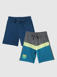 YK Boys Pack Of 2 Slim Fit Pure Cotton Shorts