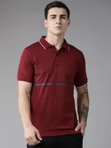 Blackberrys Printed Polo Collar Pure Cotton Slim Fit T-shirt