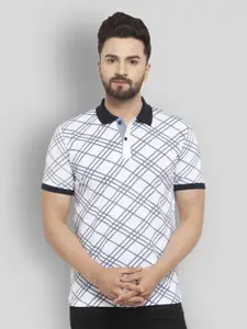 WILD WEST Checked Polo Collar Regular Fit Cotton Casual T-Shirt