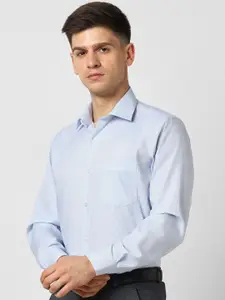 Van Heusen Self Design Spread Collar Formal Shirt