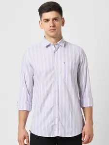 Van Heusen Sport Slim Fit Vertical Striped Casual Shirt