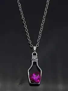 UNIVERSITY TRENDZ Silver-Plated Crystals Necklace