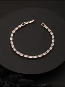 Priyaasi Rose Gold-Plated AD Link Bracelet