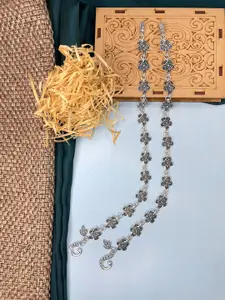 ABDESIGNS Set Of 2 Silver-Plated Anklets