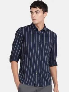 t-base Opaque Striped Cotton Casual Shirt