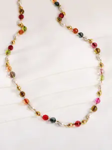 ABDESIGNS Gold-Plated Artificial Stones and Beads Studded Necklace