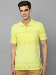 Allen Solly Polo Collar Geometric Printed Pure Cotton T-shirt
