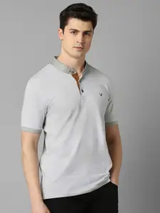 Allen Solly Sport Mandarin Collar Pure Cotton Slim Fit T-shirt