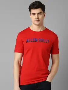 Allen Solly Sport Typography Printed Pure Cotton Slim Fit T-shirt